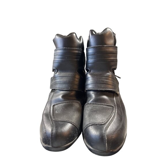 VEGA Street Motorcycle Riding Boots Size 11 Men's Leather Hoop and Lock Close - Picture 3 of 9